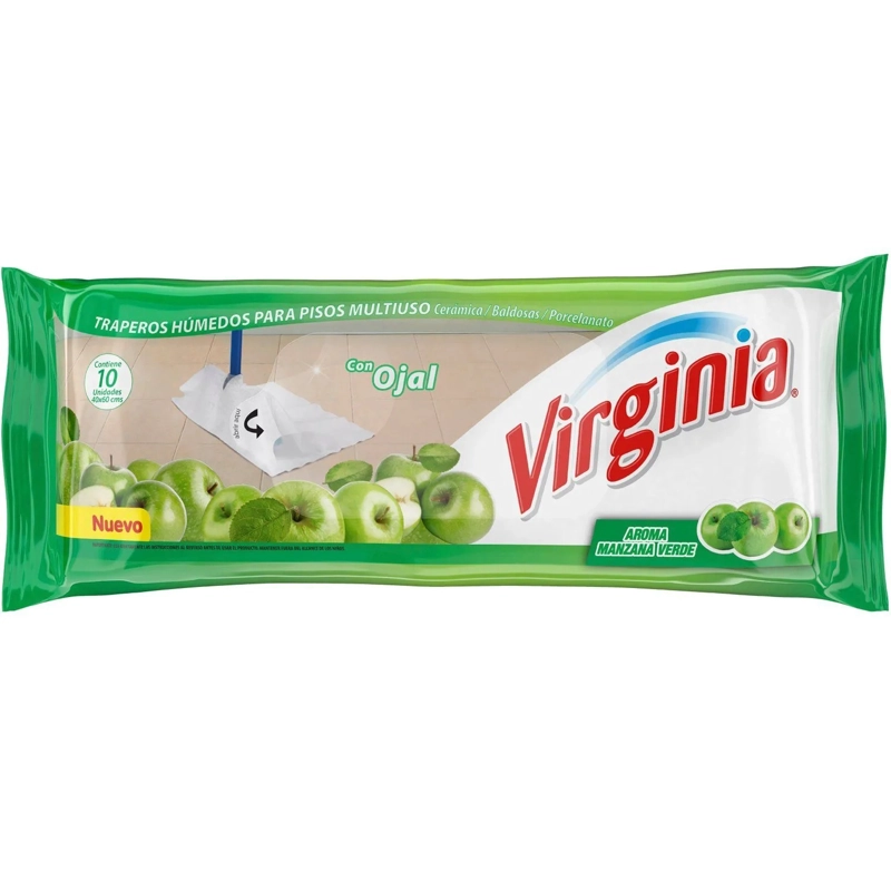 PACK X 4 TRAPERO HUMEDO 10 UND / MANZANA VERDE – VIRGINIA - 2