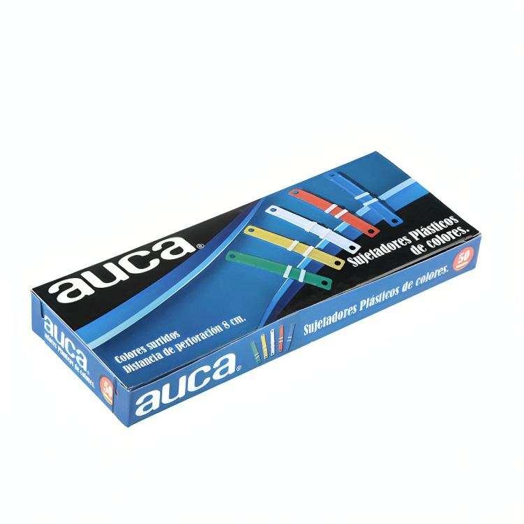 PACK 3 SUJETADORES PLASTICOS COLORES 50 UNID. – AUCA - 1