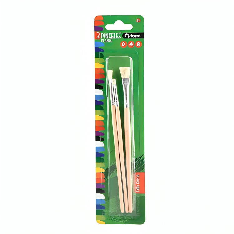 PACK 4 DE SET PINCELES PLANOS N° 0-4-8 – TORRE - 1