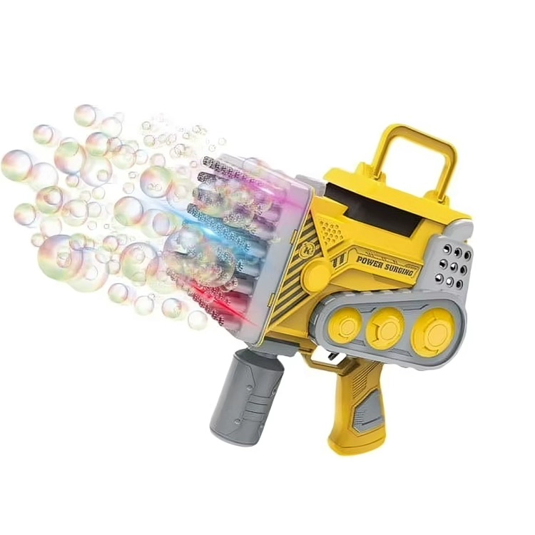 PISTOLA DE BURBUJAS RECARGABLE CON LUZ, 80 ORIFICIOS - 2