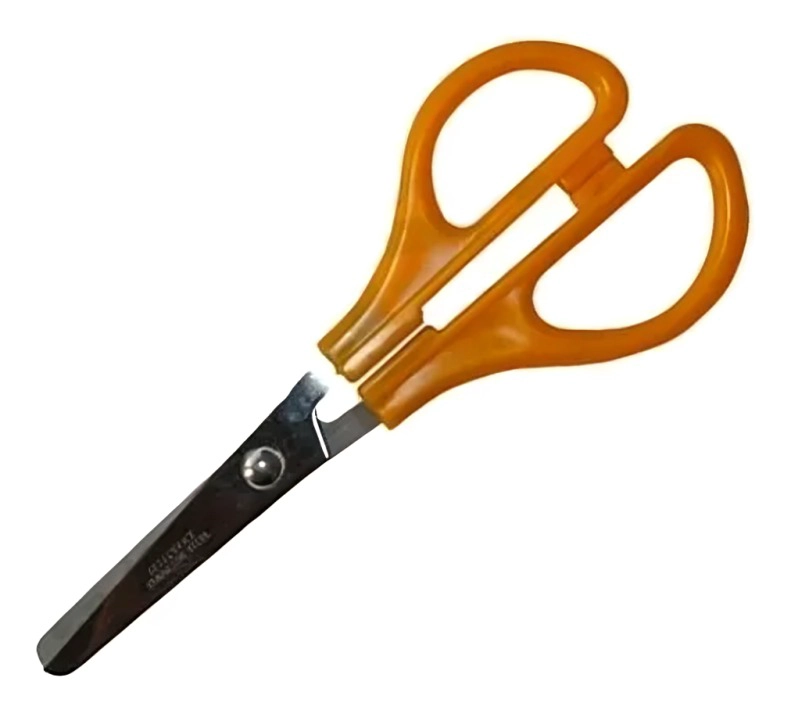 PACK 4 TIJERA MANGO NARANJA SOFT 13 CM – MAPED - 1