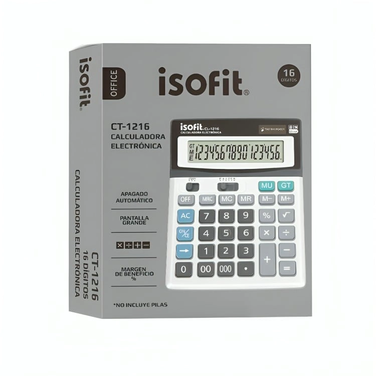 CALCULADORA 16 DIGITOS – ISOFIT - 1