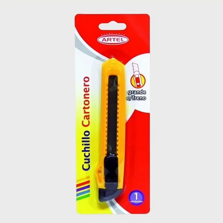 PACK 4 CUCHILLO CARTONERO GRANDE CON FRENO – ARTEL - 1