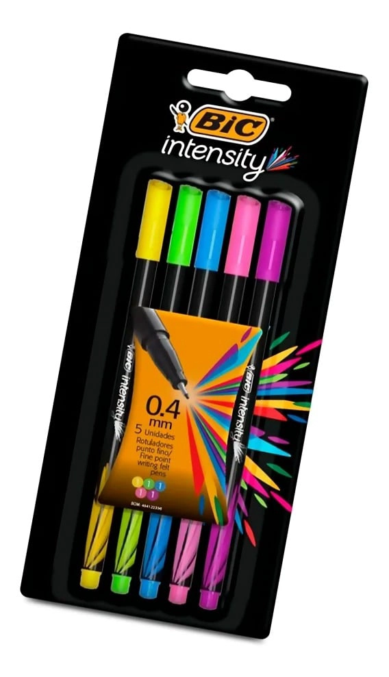 SET 5 BOLIGRAFOS INTENSITY AST FASHION – BIC - 1