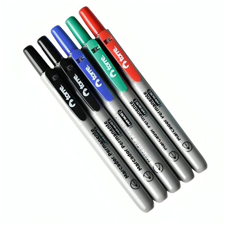 MARCADOR PERMANENTE RETRACTIL 5 UNIDADES. COLORES – TORRE - 1