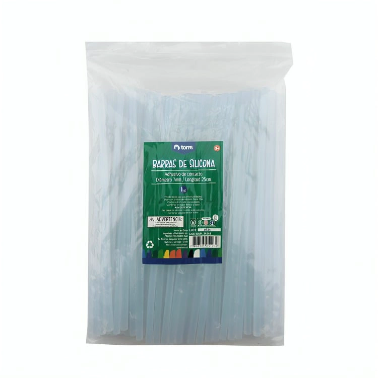 BARRAS DE SILICONAS TRANSPARENTES 7 MM 1 KG – TORRE - 1