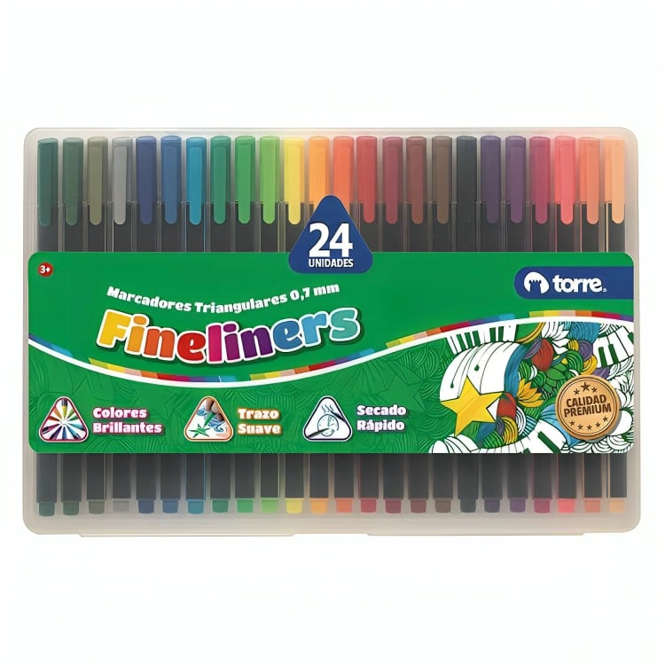 SET FINELINER 24 COLORES – TORRE - 1
