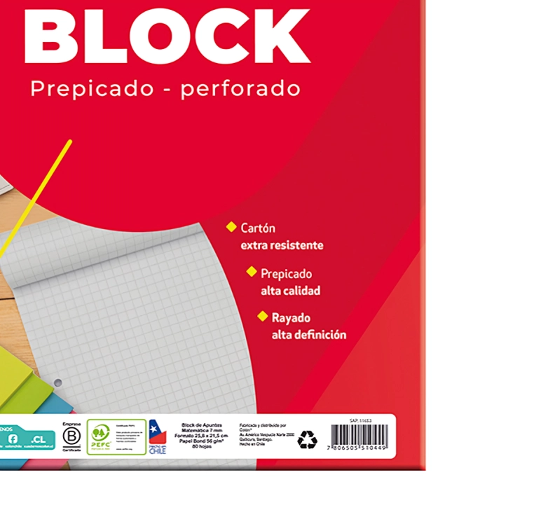 PACK 2 BLOCK CARTA MAT. 7MM. BO-32/80″ – COLON - 2