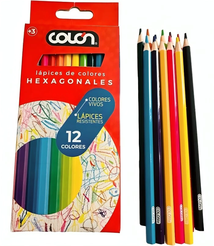 PACK 2 LAPICES DE COLORES JUMBO 12 UNIDADES – COLON - 1
