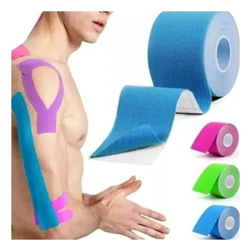 PACK X3 CINTA KINESIOTAPE PARA LESIONES MUSCULARES FISIO 5CMX5M - 2