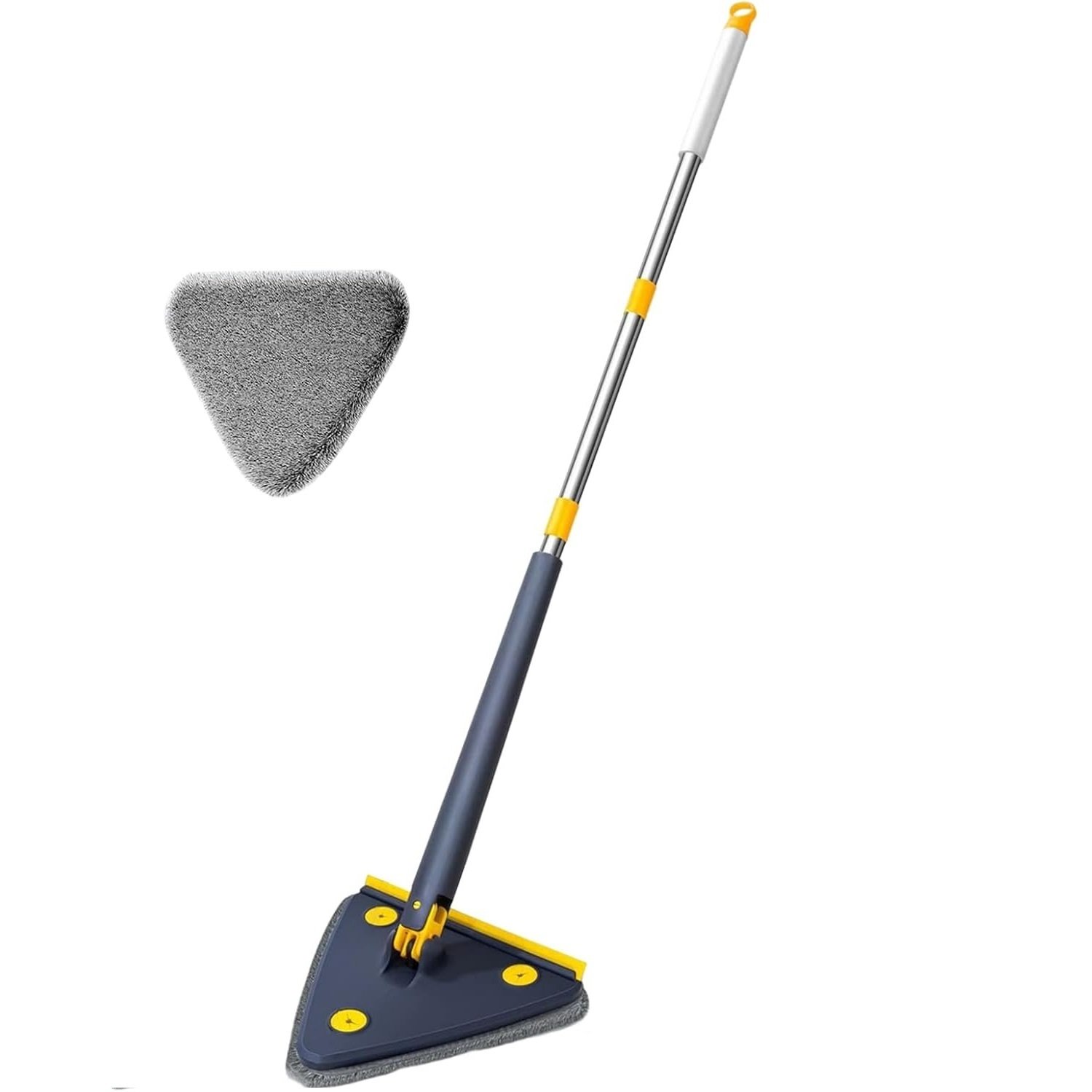 PACK X3 MOPA TRAPEADOR LAMPAZO TRIANGULAR AJUSTABLE GIRATORIA 360° GRIS - 5