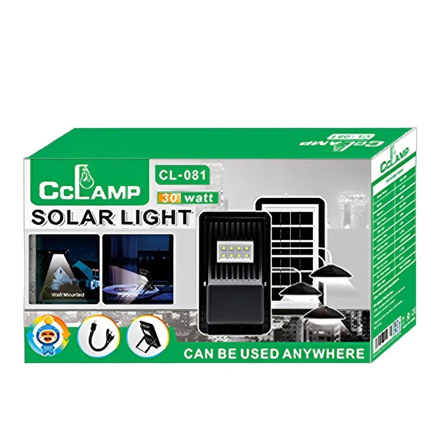 REFLECTOR SOLAR CON BATERIA DE LITIO 3.2V 4000MAH, LUZ LED 6V - 3