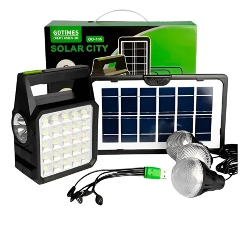 KIT PANEL SOLAR CON 3 BOMBILLOS MAS CABLES DE CARGA - 3