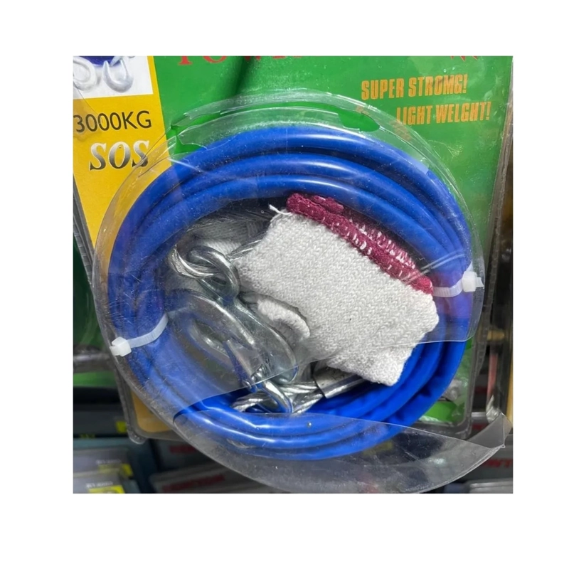 CABLE DE REMOLQUE AUTO PIOLA ACERO 2000KGS 6MM X 4M - 2