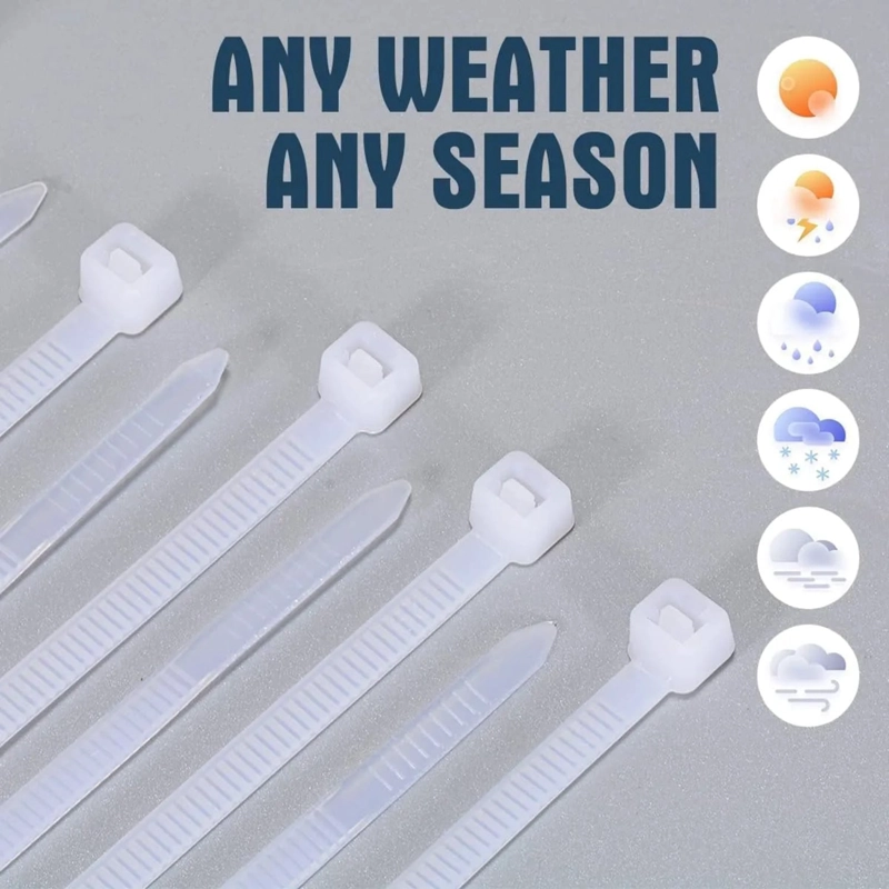 PACK X 3 100 TIRRAP DE NYLON 3.6MM X 300MM COLOR BLANCO - 3