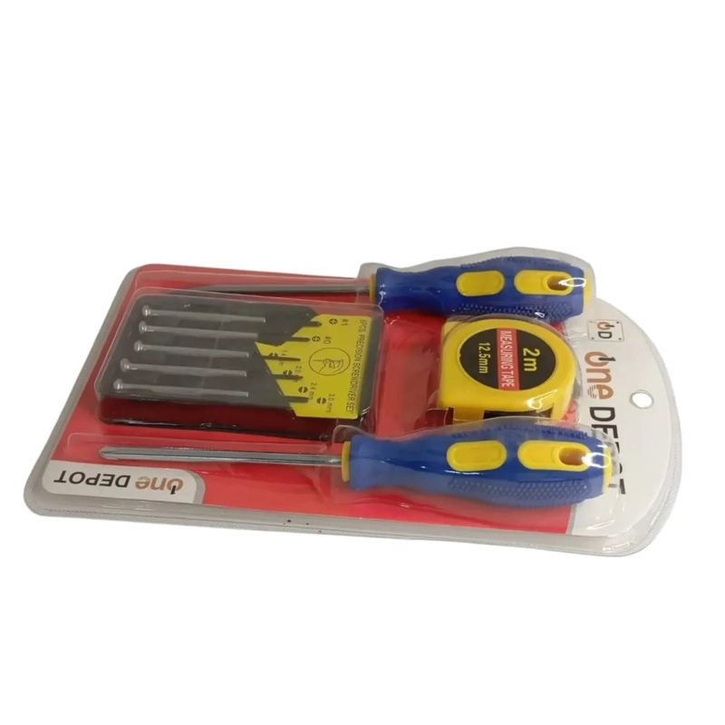 PACK X 3 SET DE HERRAMIENTAS MANUALES DESTORNILLADOR METRO 8 PIEZAS - 1