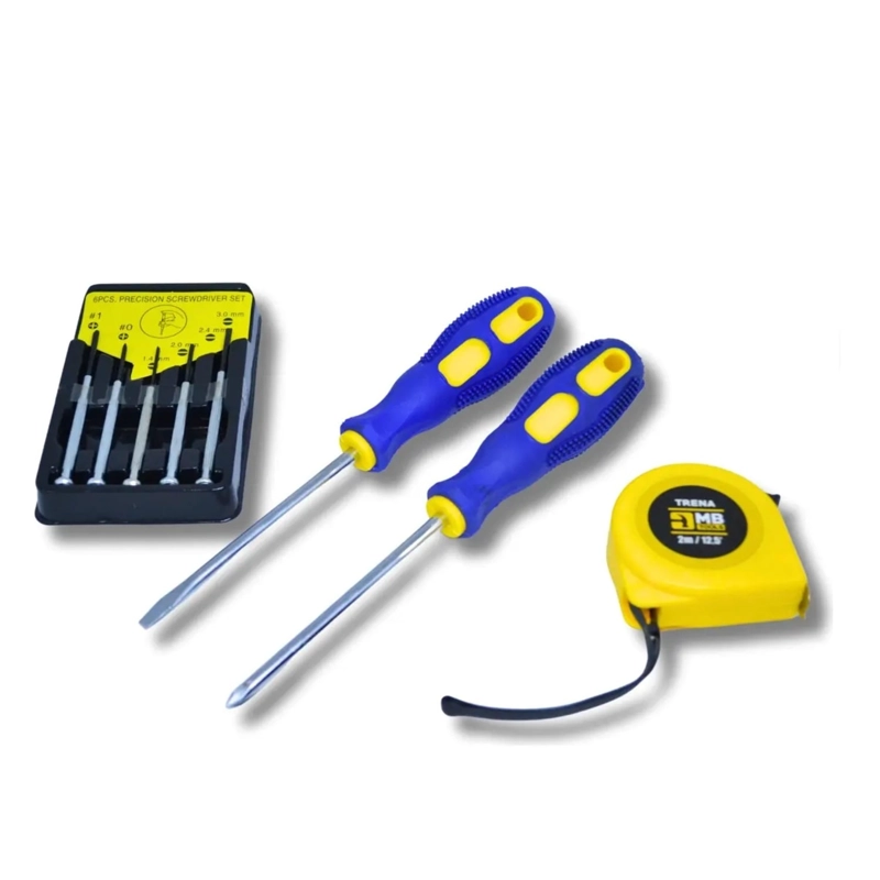 PACK X 3 SET DE HERRAMIENTAS MANUALES DESTORNILLADOR METRO 8 PIEZAS - 2