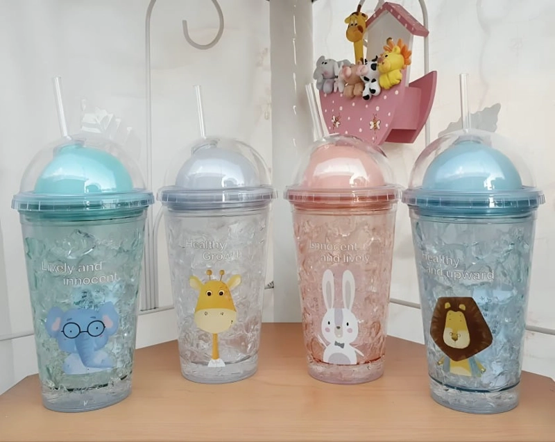 VASO ACRILICO DE COLORES 450ML - 1