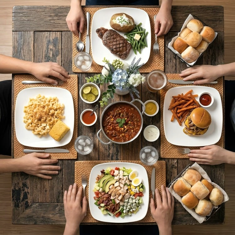 SET DE LOZA 6 PIEZAS PLATOS PARA APERITIVO O POSTRE - 2