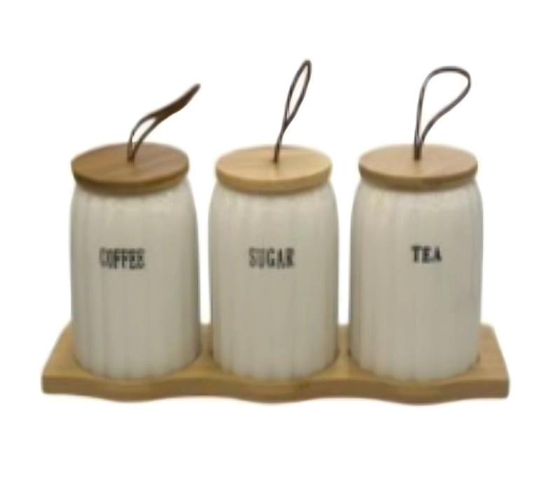 SET DE ESPECIEROS 3 PIEZAS CON BASE TARROS DE COCINA - 1