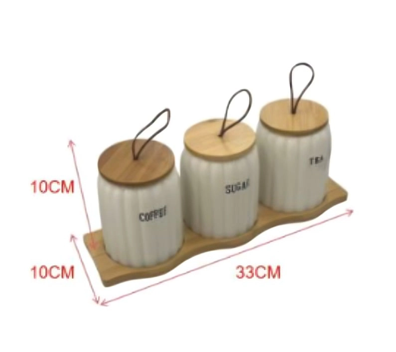 SET DE ESPECIEROS 3 PIEZAS CON BASE TARROS DE COCINA - 3