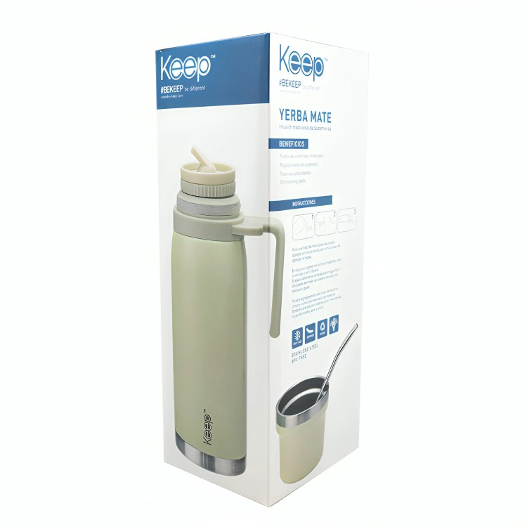 TERMO MATE TO GO KEEP ACERO INOXIDABLE 1.0 L VERDE - 2