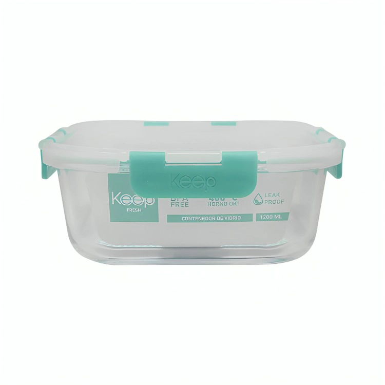 CONTENEDOR HERME TICO KEEP RECTANGULAR GLASS 1520 ML (COLOR AL AZAR) - 4