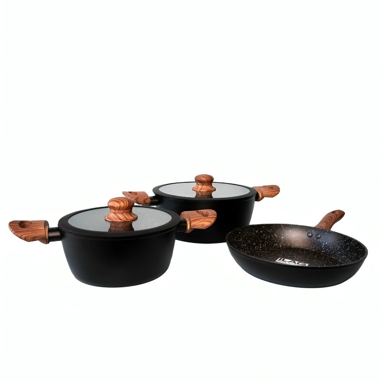 BATERIA DE COCINA ANTIADHERENTE 5 PIEZAS KEEP GRANITE LINE - 2