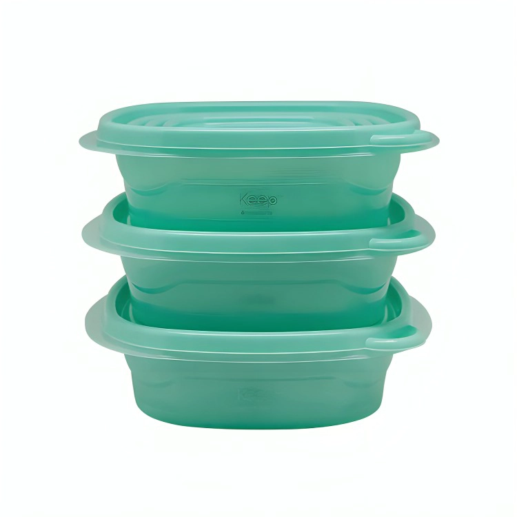 CONTENEDOR HERMETICOS APILABLES PP 3 PCS 670 ML KEEP - 2