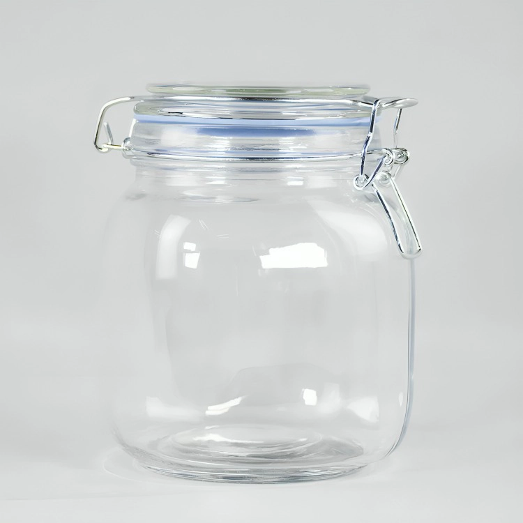 FRASCO CONTENEDOR HERMETICO DE VIDRIO GRANDE 1000ML KEEP LILA - 1