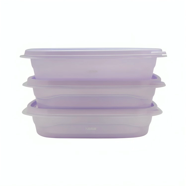 CONTENEDOR HERMETICOS APILABLES PP 3 PCS 950 ML KEEP - 1