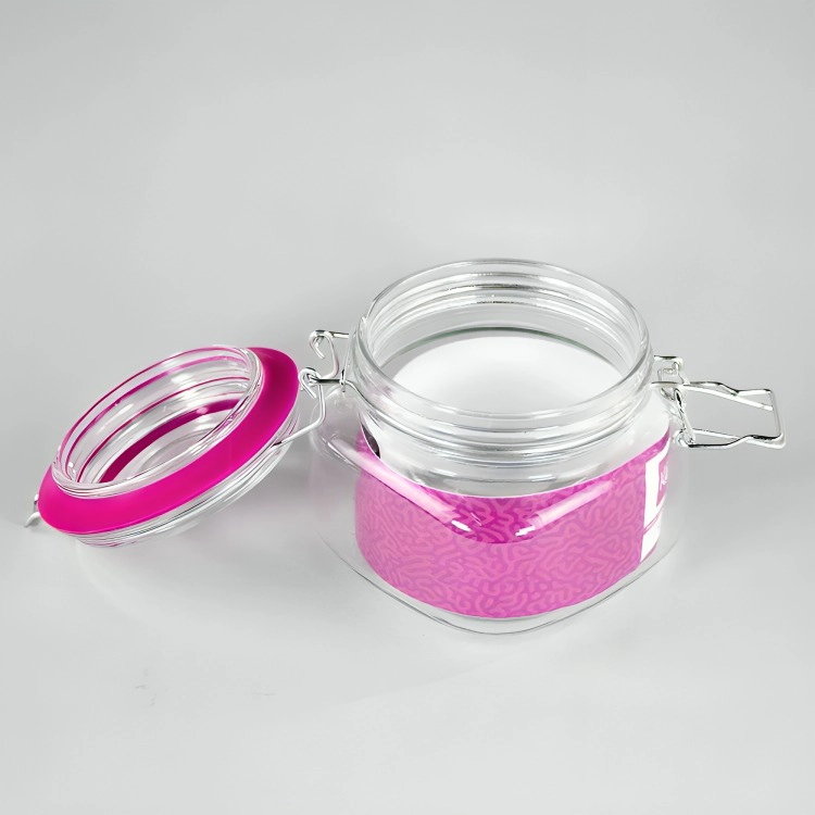 FRASCO CONTENEDOR HERMETICO DE VIDRIO  750ML KEEP ROSA - 1