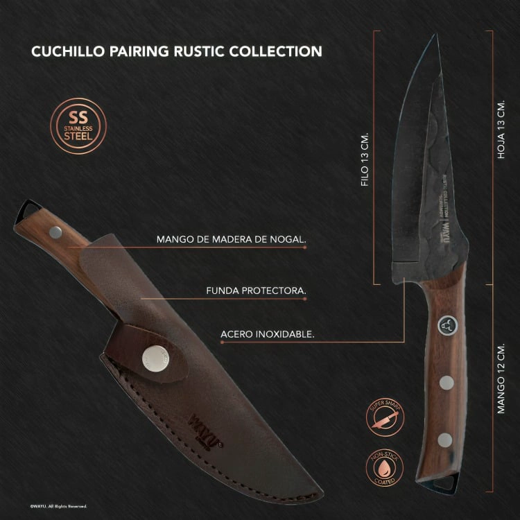 CUCHILLO PAIRING KNIFE  RUSTIC COLLECTION WAYU - 2