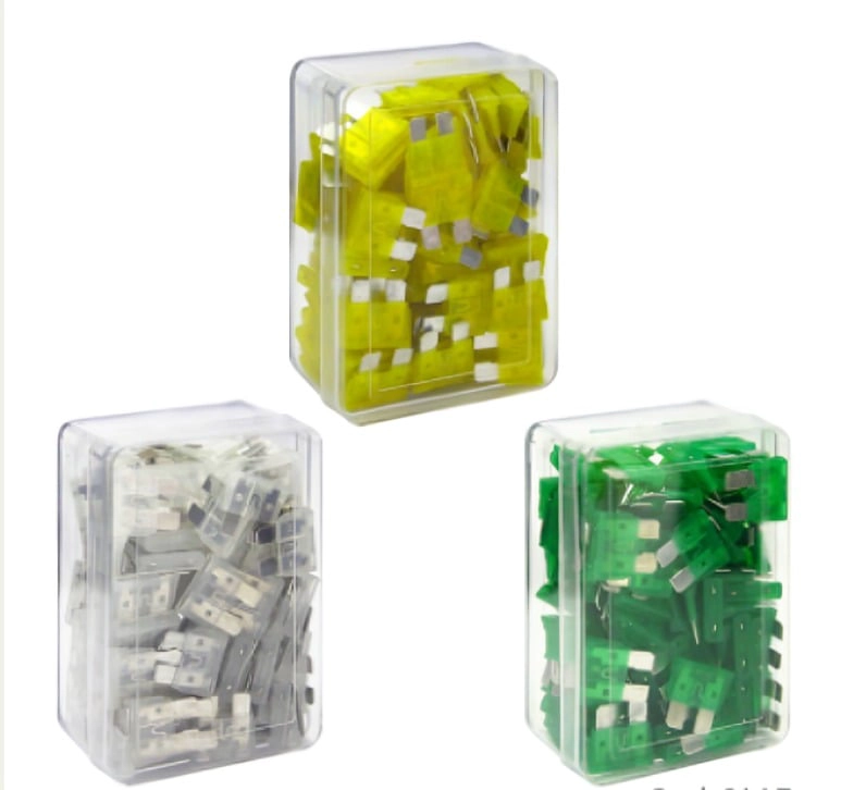 CAJA FUSIBLES X 100 PAR AUTO DIFERENTES AMPERES - 2