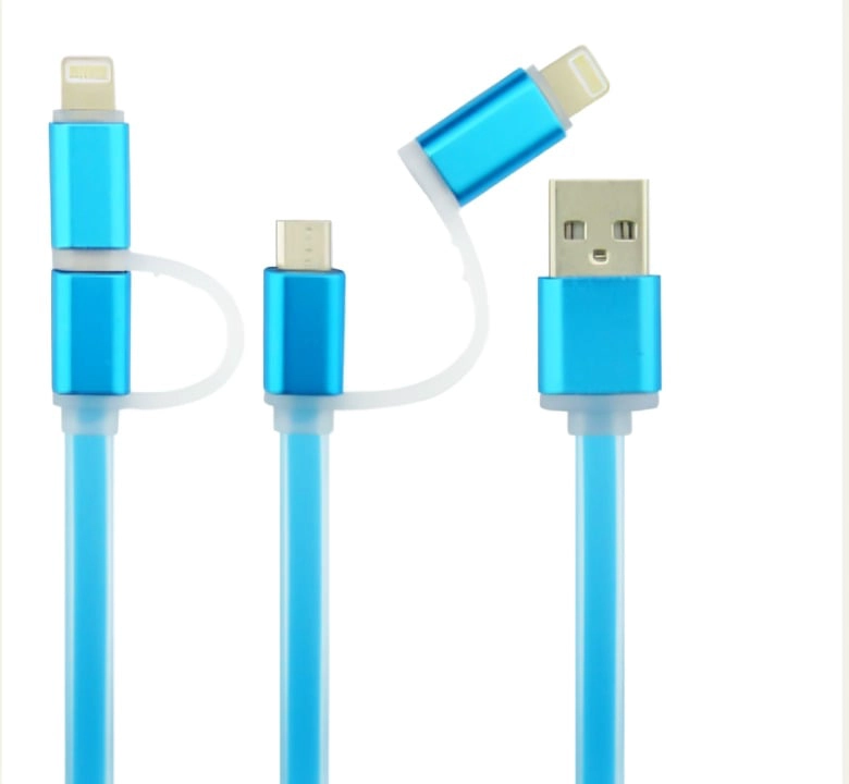 CABLE USB PLANO 2 EN 1 A USB MICRO - 1