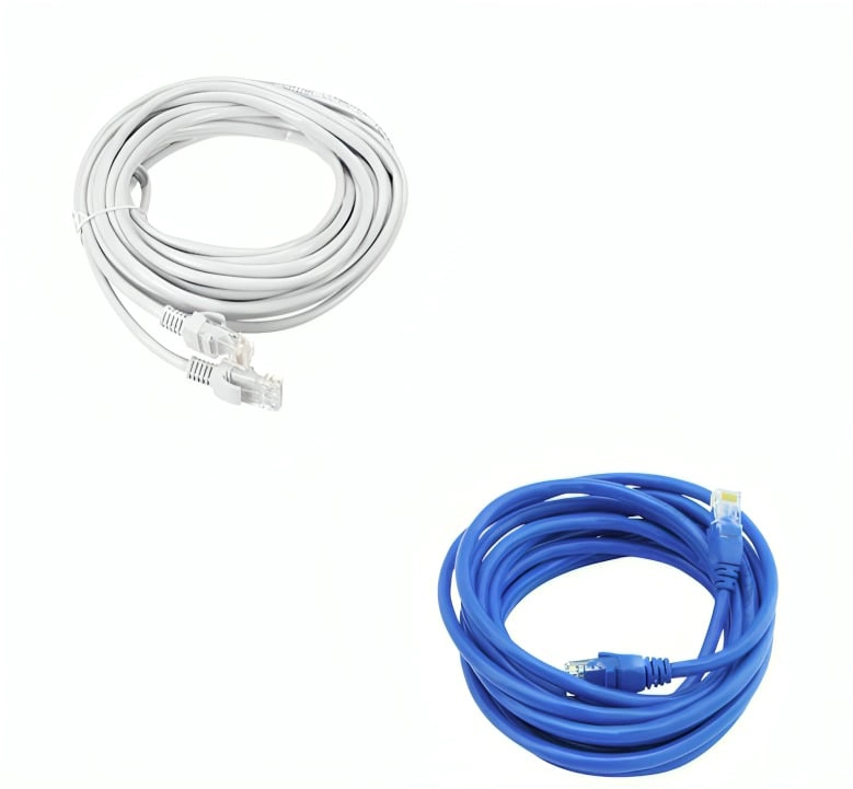 GENÉRICO CABLE DE RED 3 METROS CATEGORIA 5E RST EN BLISTER 2 COLORES AZUL, BLANCO