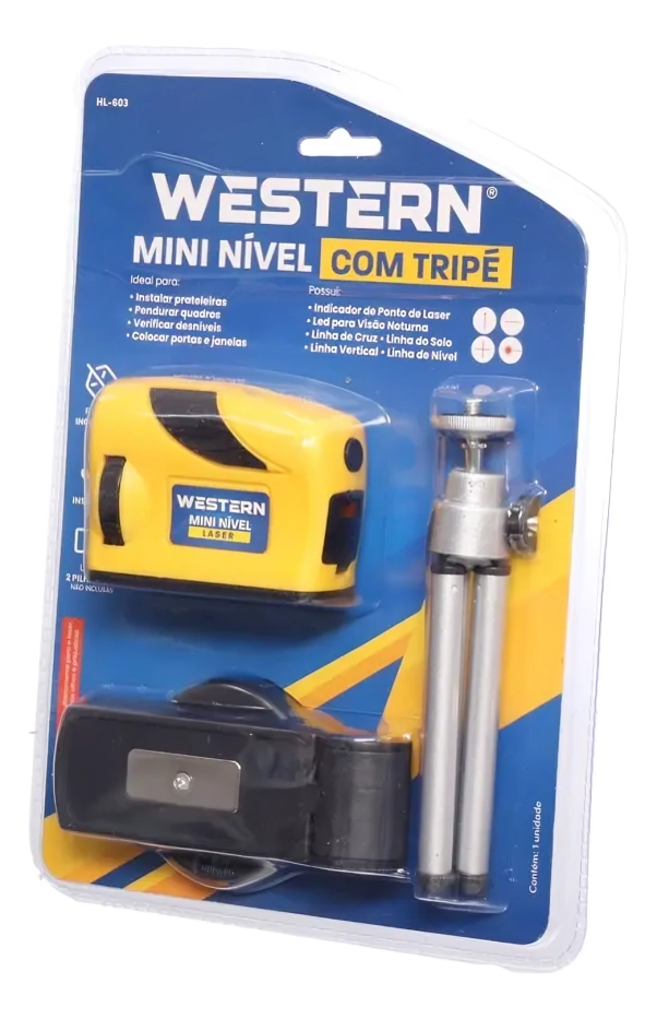 MINI NIVEL CON TRIPODE NIVELADOR DE INFRARROJOS WESTERN - 1