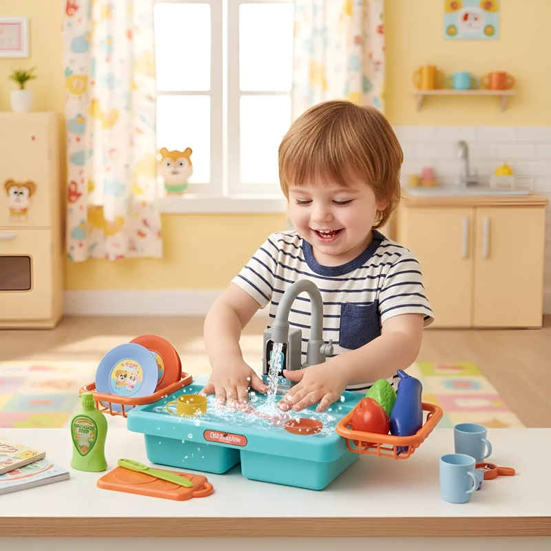 JUEGO DE LAVAPLATOS INFANTIL CON ACCESORIOS - 2