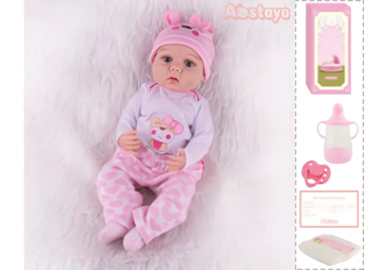 MUÑECA REBORN BEBE  55CM CON ACCESOROS - 1