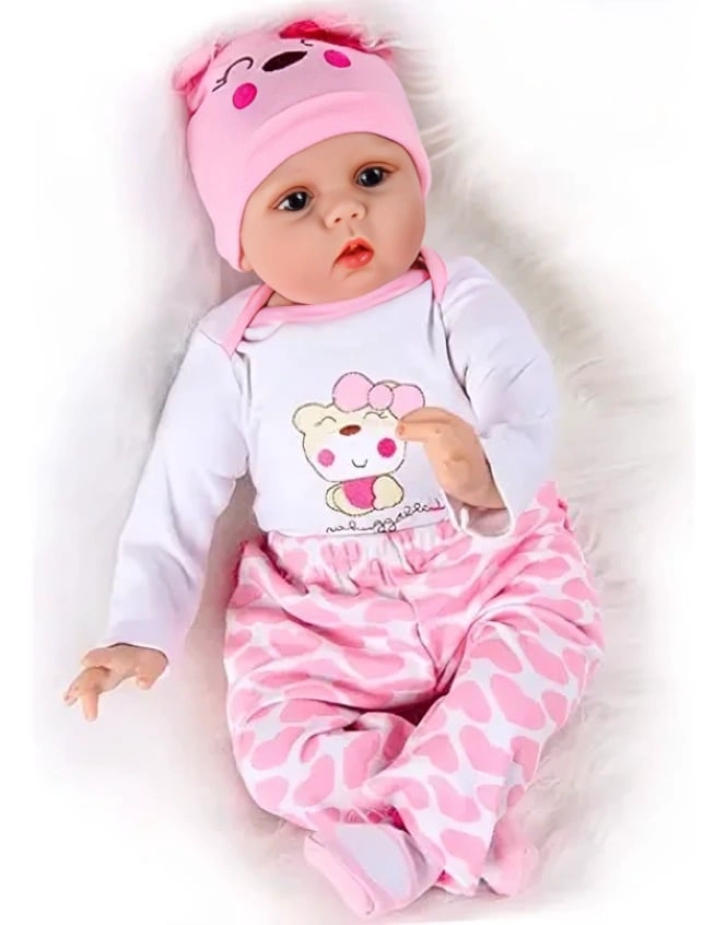MUÑECA REBORN BEBE  55CM CON ACCESOROS - 2