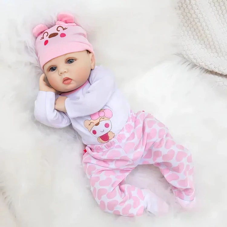 MUÑECA REBORN BEBE  55CM CON ACCESOROS - 4
