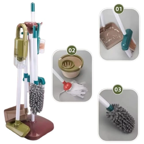 SET DE LIMPIEZA INFANTIL 23 PIEZAS CON ASPIRADORA A PILAS - 2