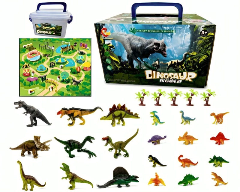 SET DE DINOSAURIOS 28 PIEZAS CON MAT - 1