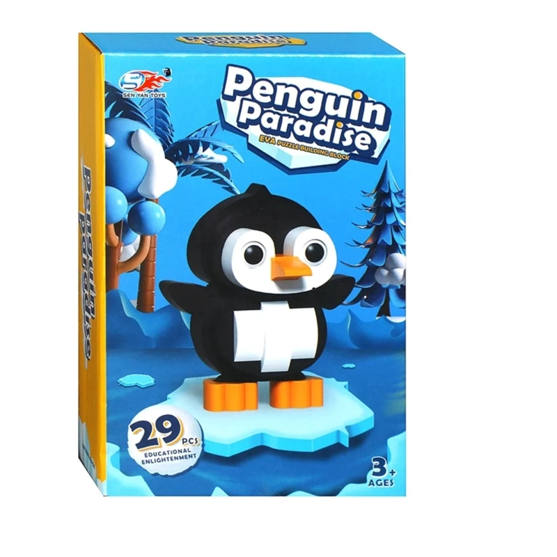 BLOQUES DE CONSTRUCCION DE EVA 3D PINGÜINO (29 PIEZAS) - 1