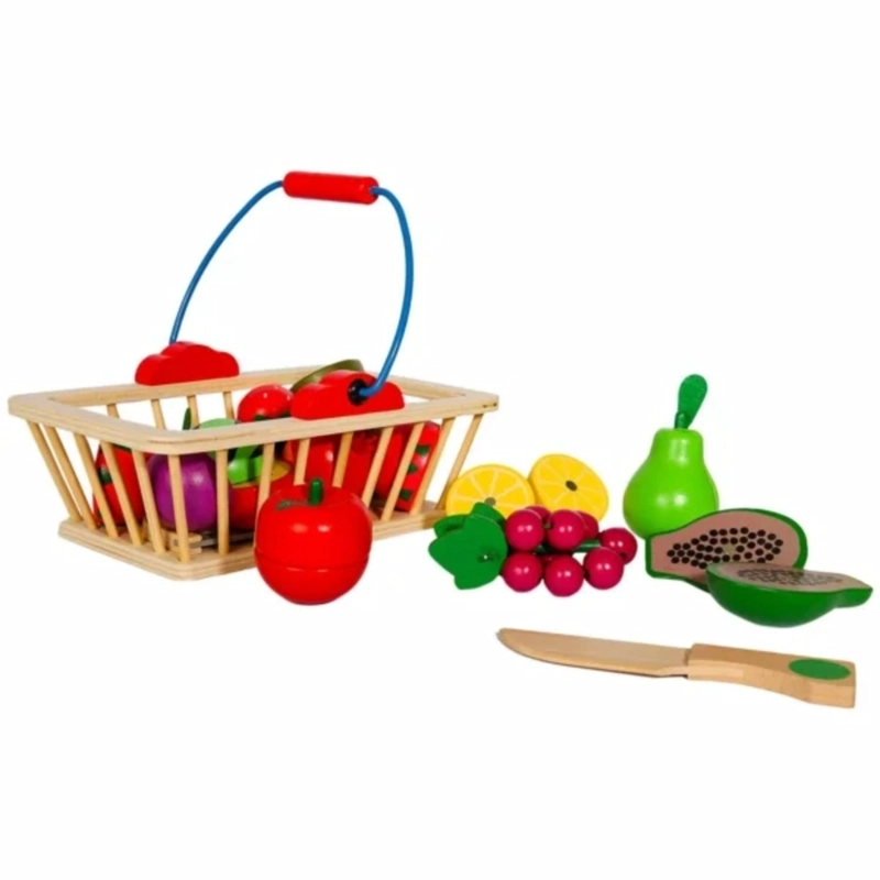 CANASTA DE FRUTAS DE MADERA - 1