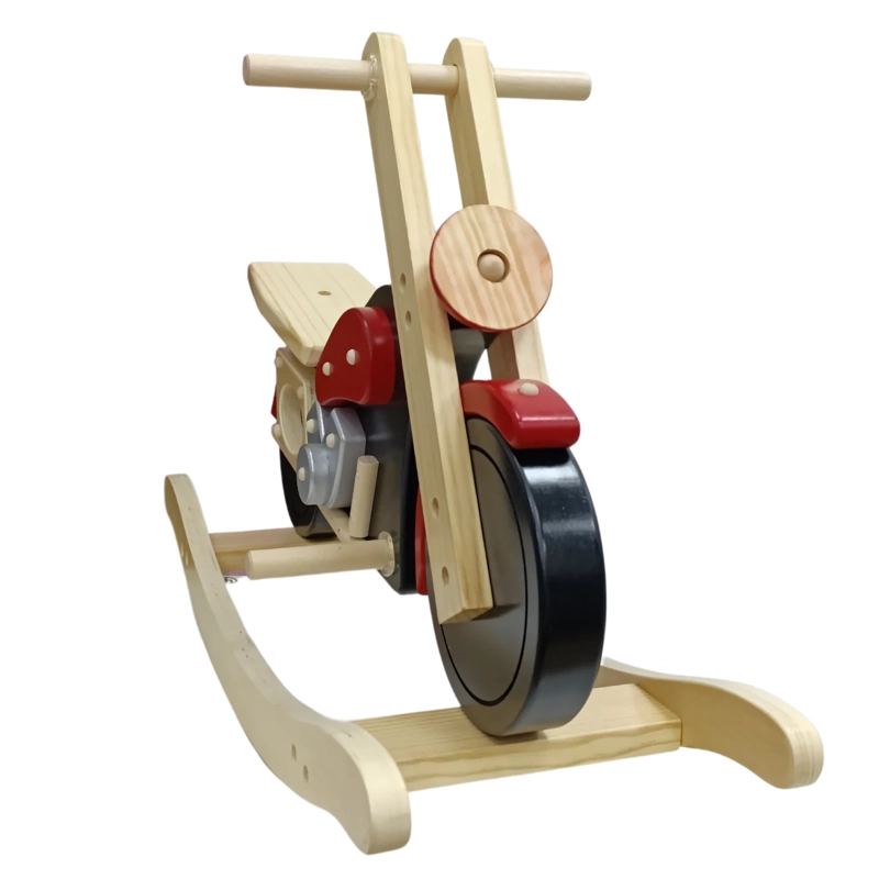 BALANCIN EN FORMA DE MOTOCICLETA DE MADERA - 3