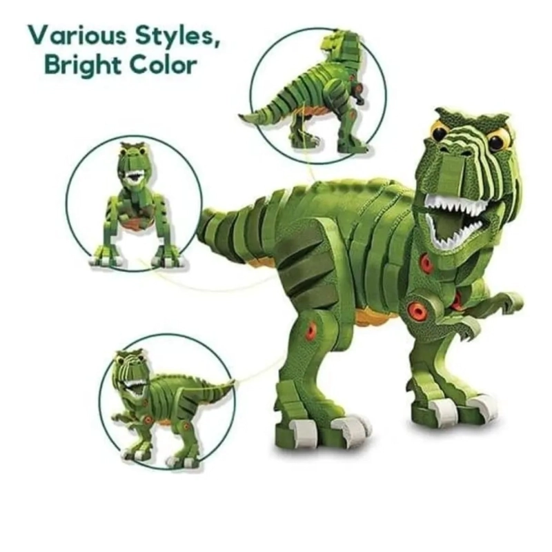 BLOQUES DE CONSTRUCCION DE EVA 3D T-REX (104PCS) - 4