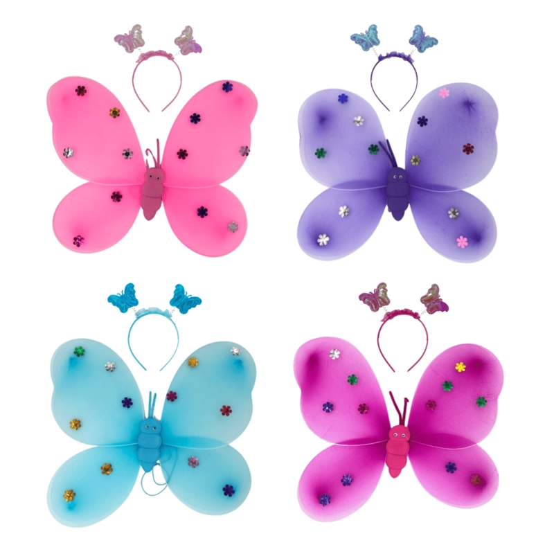 PACK X3 ALAS DE MARIPOSA – CONJUNTO ALA/VARITA MORADO - 2