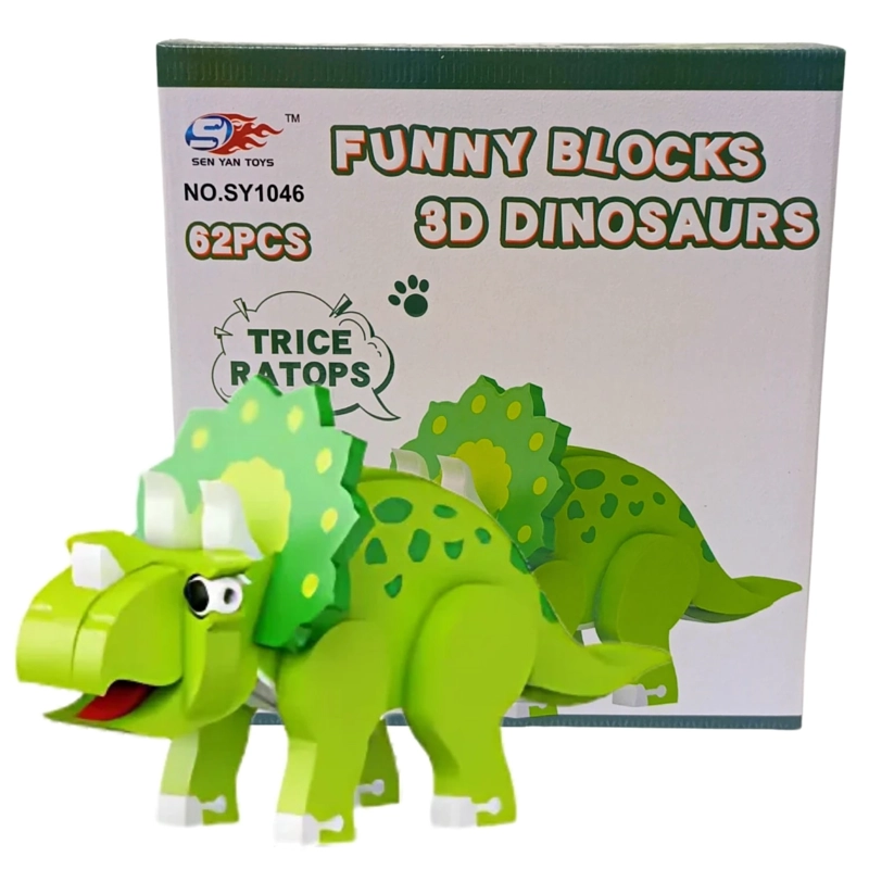 BLOQUES DE CONSTRUCCION EVA 3D TRICERATOPS (62PCS) - 2