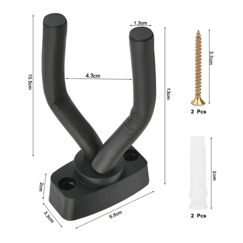 PACK 4 SOPORTE COLGADOR DE PARED PARA GUITARRA ANTICAIDA - 3